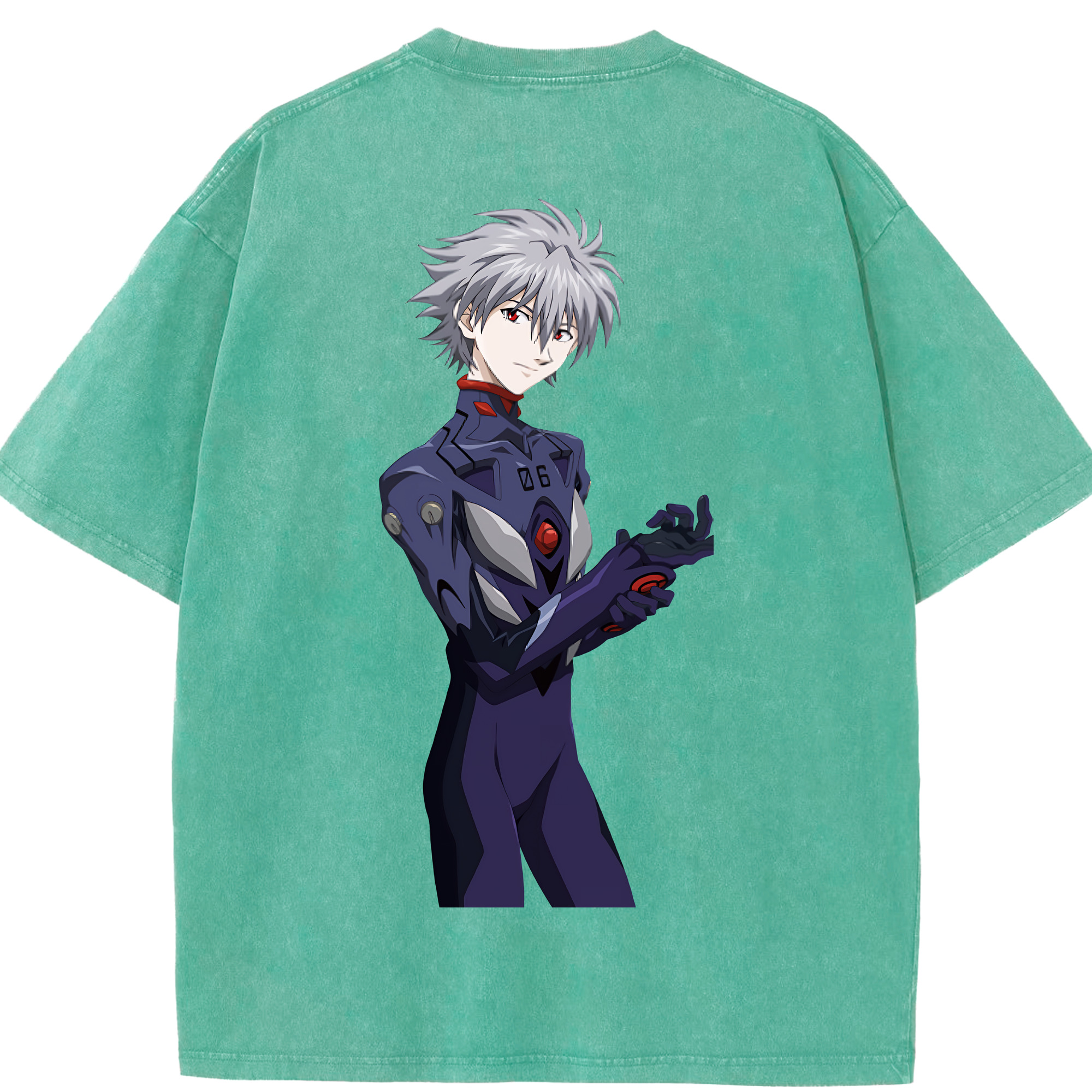 （画像用） EVA 新世紀エヴァンゲリオン 綿100% ヴィンテージ風 半袖Tシャツ（背面プリント）